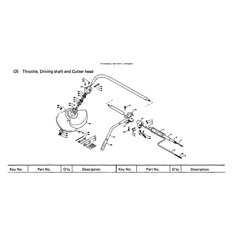 Throttle Driving Shaft and Cutter Head