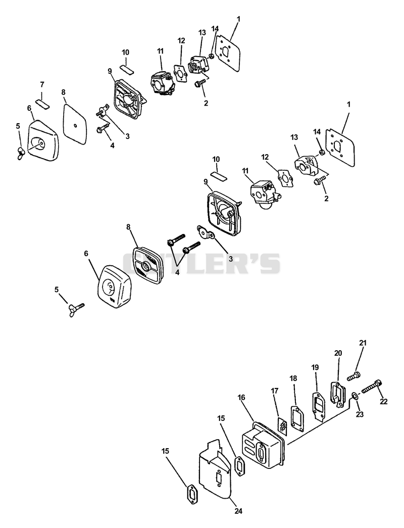Intake, Exhaust, Air Filter