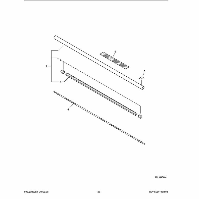 Main Pipe Assembly, Flexible Driveshaft -- Lower