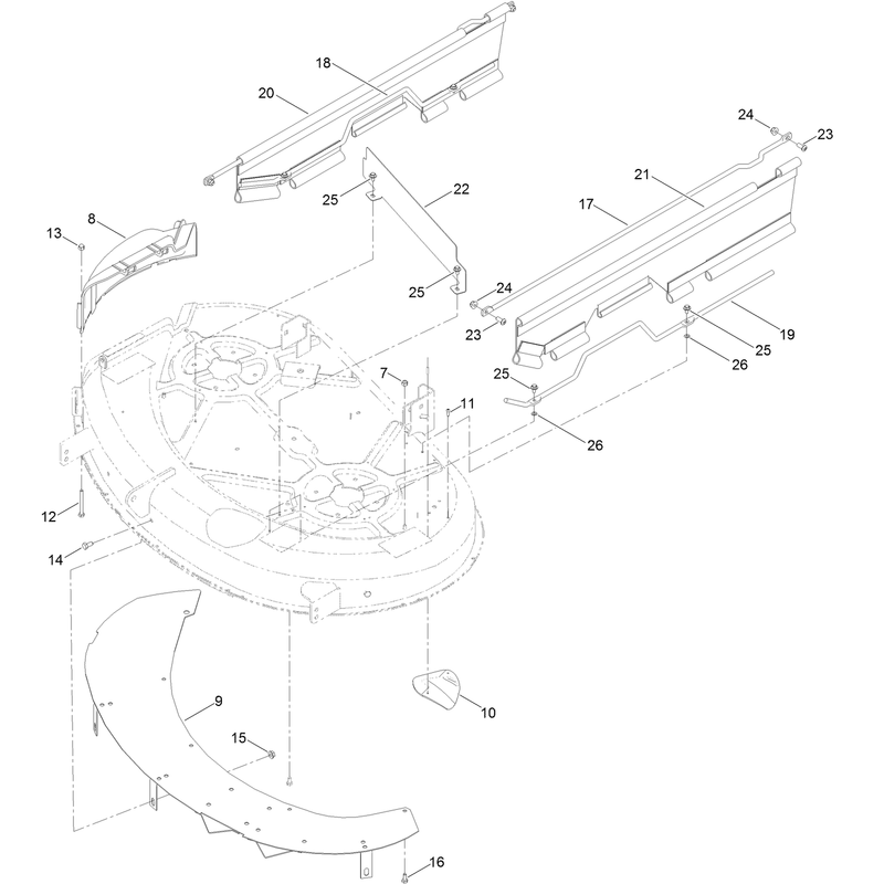 42 Inch Deck Baffle Assembly