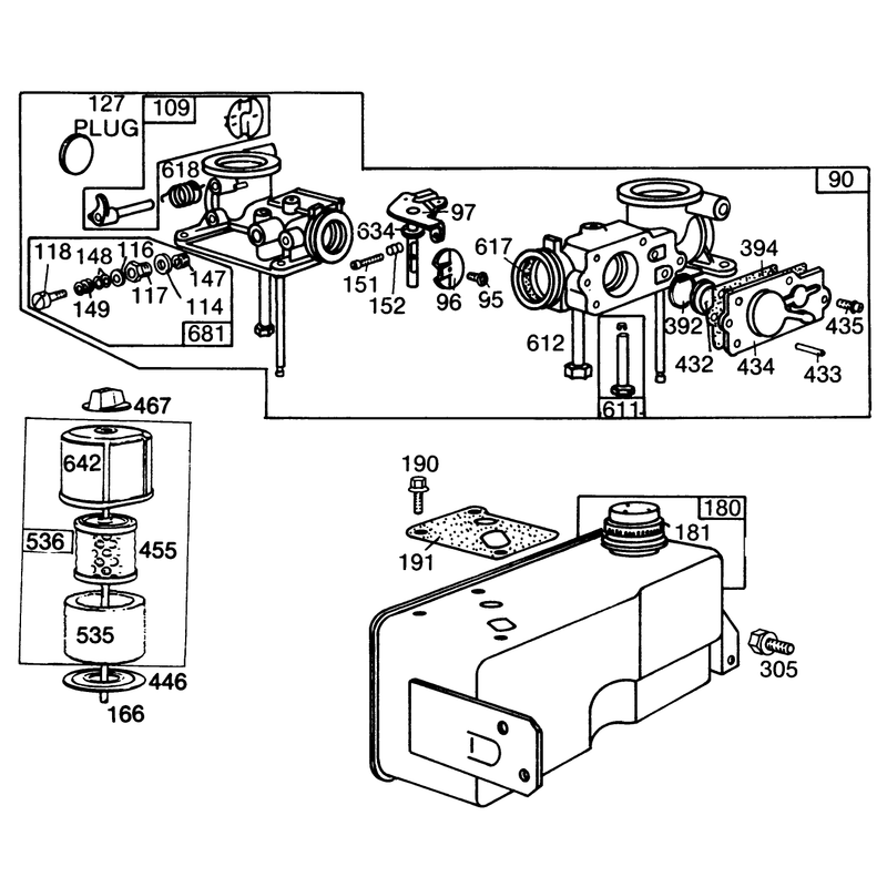 Engine Briggs and Stratton Model No 130902 Type 1200-01 Continued
