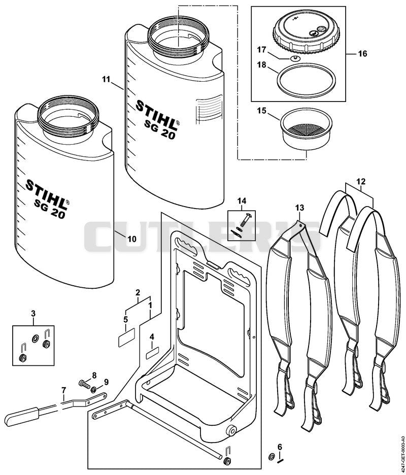 Support frame, Container