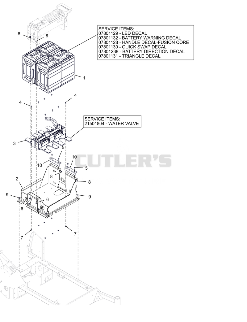Battery Tray and Batteries