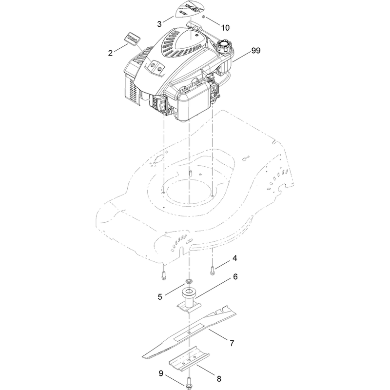 Engine and Blade Assembly