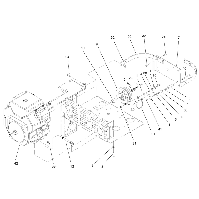 Engine and Clutch Assembly