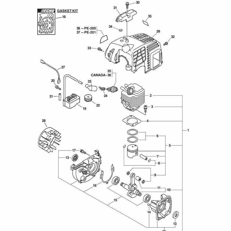 ENGINE, IGNITION, SHORT BLOCK, CYLINDER COVER