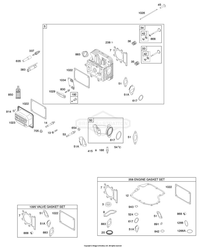 Cylinder Head, Gasket Set - Engine, Gasket Set - Valve, Intake Manifold, Valves