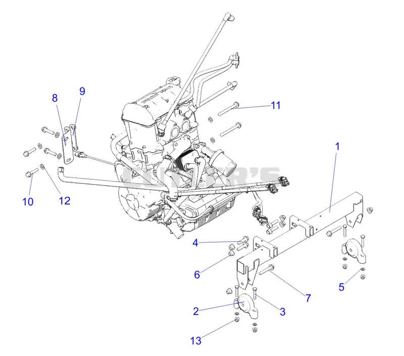 Engine, Mounting