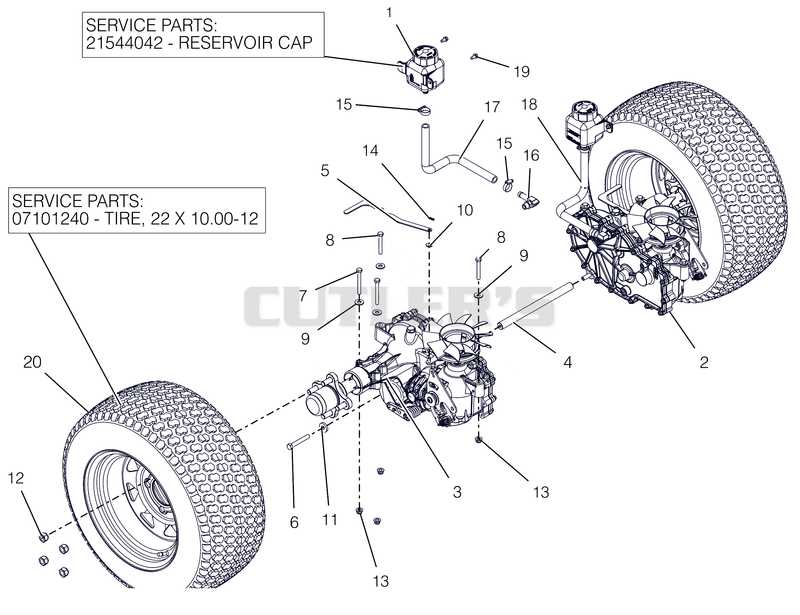 Rear Tires And Transaxles - 48"