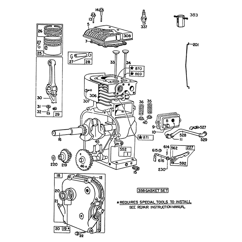 Engine Briggs & Stratton Model 130292-1671-02