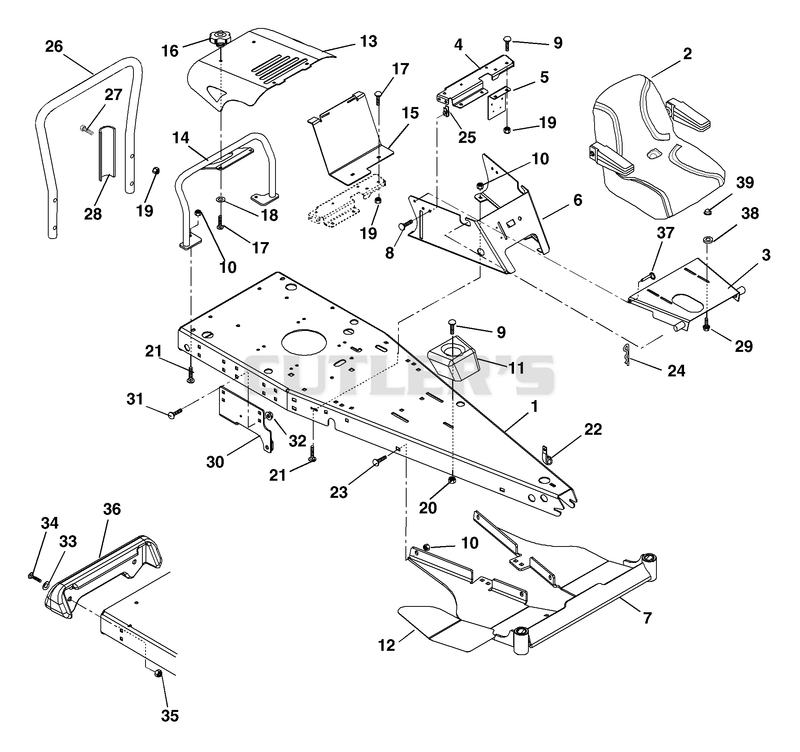 Frame, Hood And Seat