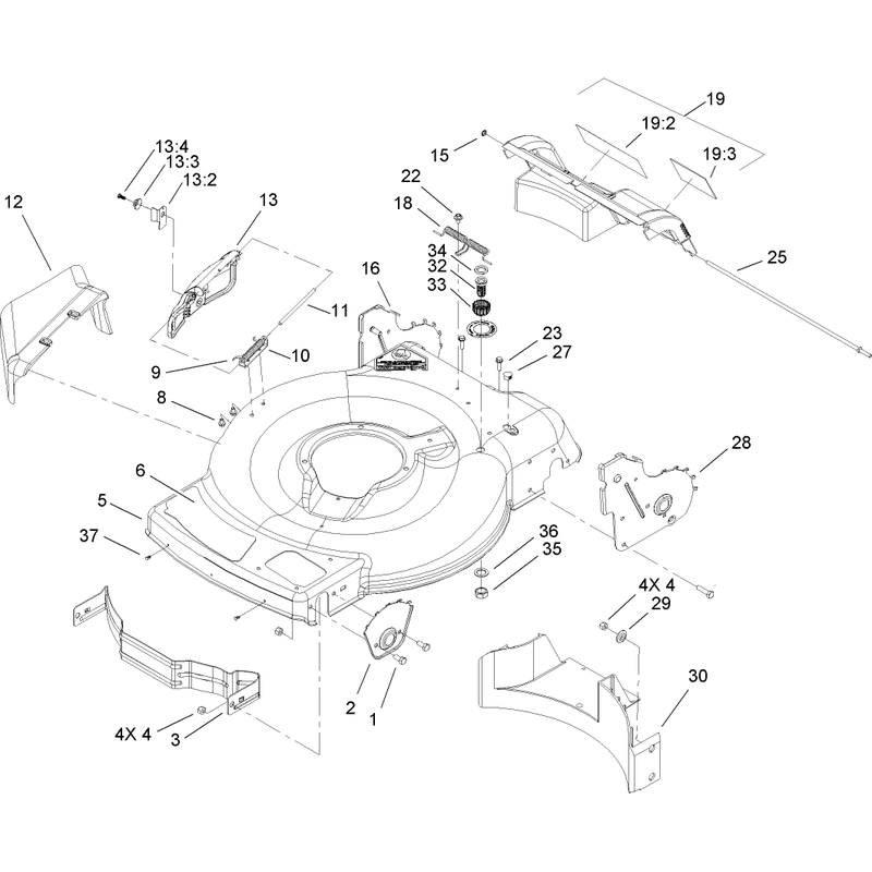 Deck Side Chute and Rear Door Assembly
