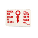Walker Mowers 7827 (NR) Decal, Oil Level