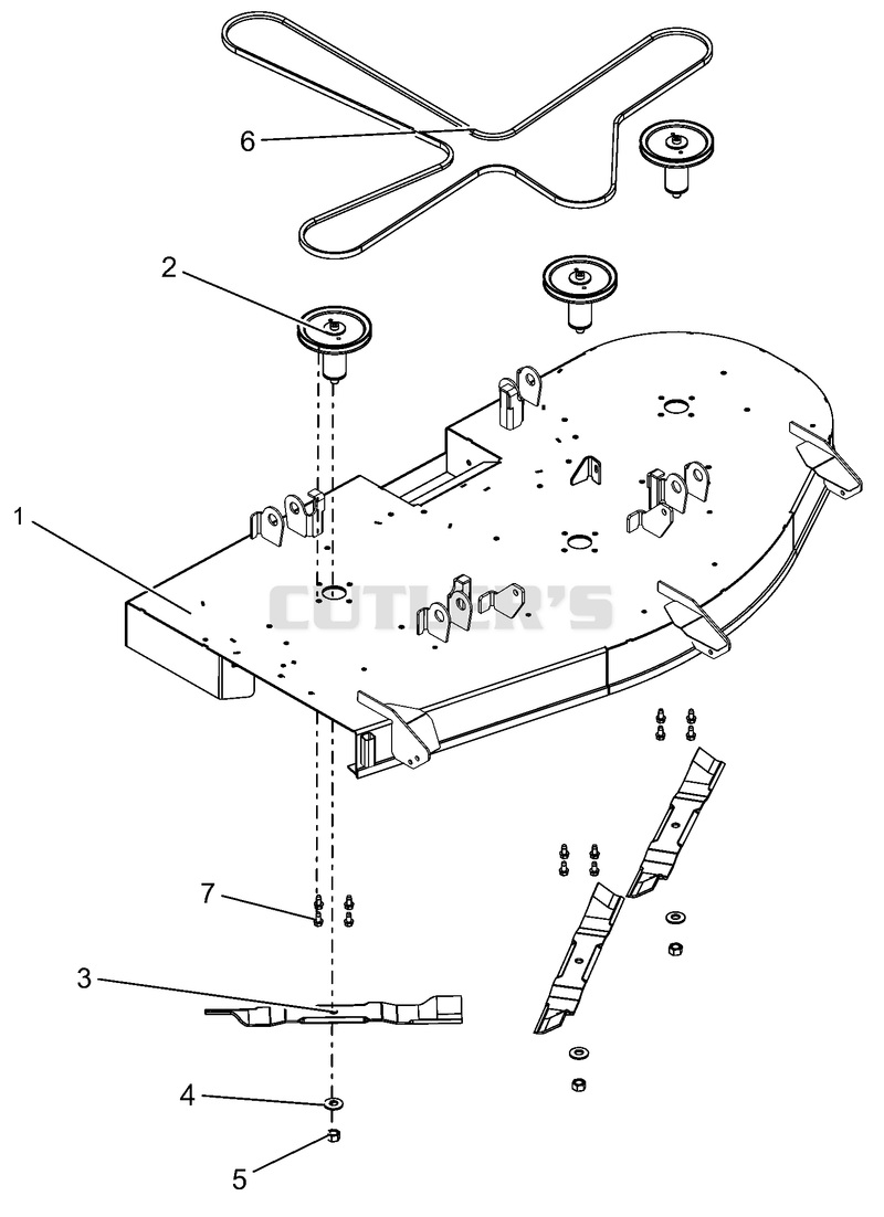 Deck, Belt, Blades And Spindles - 60"