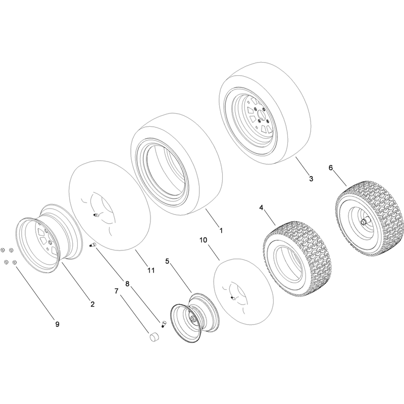 Front and Rear Wheel Assembly