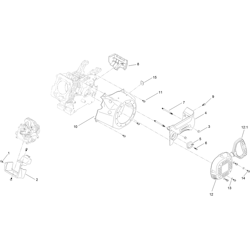 Blower Housing and Shrouds Assembly