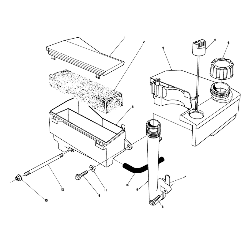 Air Cleaner & Fuel Tank Assembly (engine Model No. Vm140)