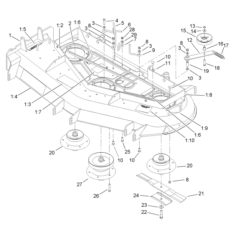 Spline Pulley and Belt Assembly
