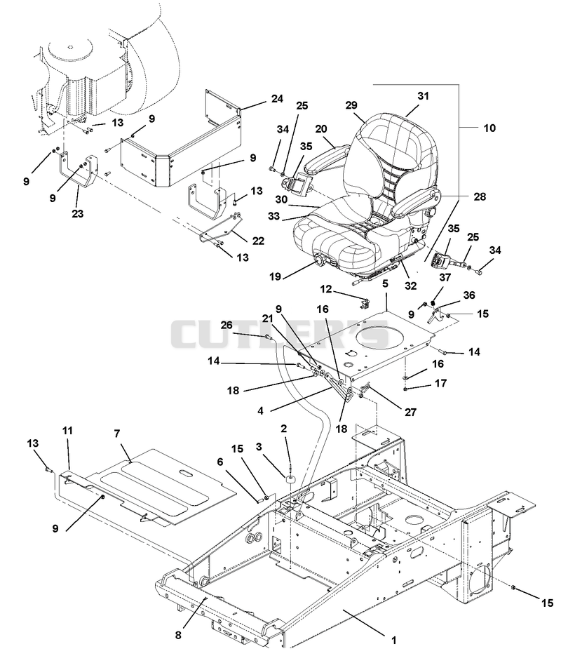 Seat, Foot plate and Bumper