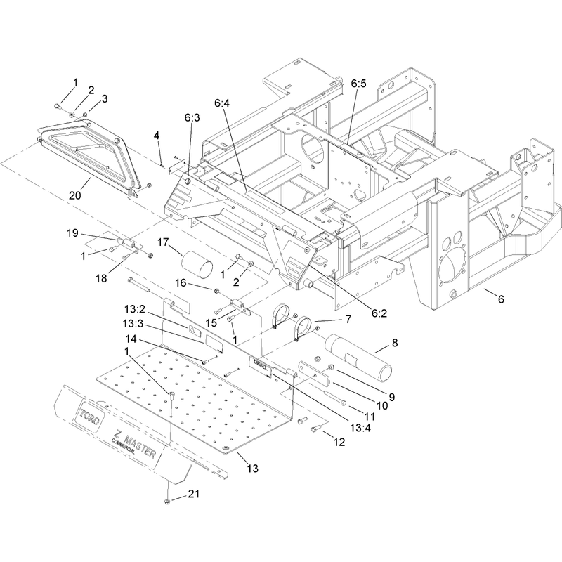 Engine Frame Console and Floor Pan Assembly