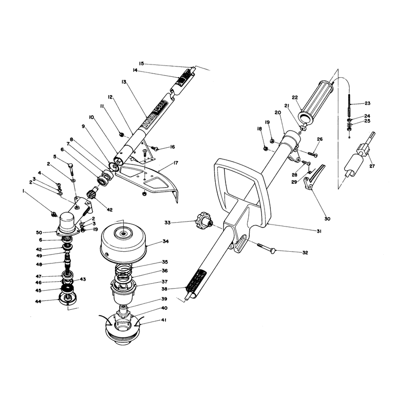 Handle & Trimmer Head Assembly