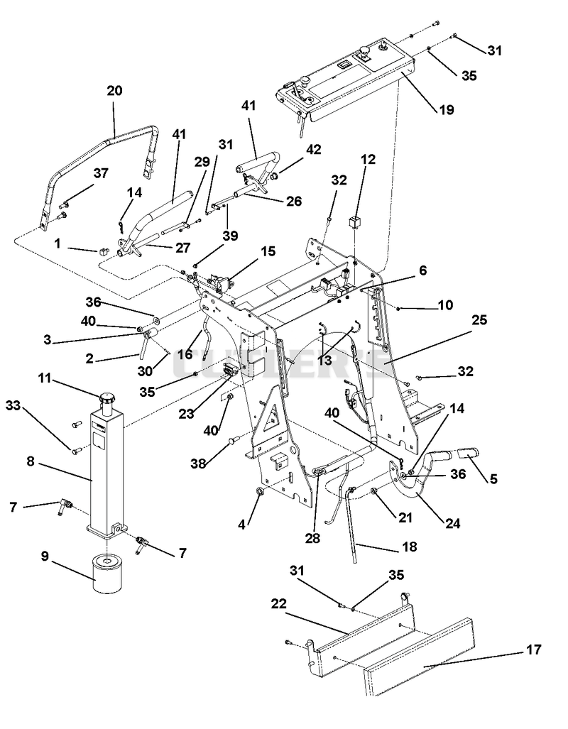 Fuel, Hydraulic And Handle Assembly