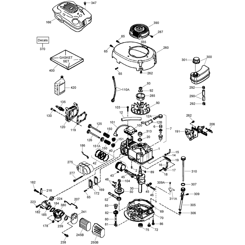 Engine Assembly No 2 Tecumseh LV195EA-362089D