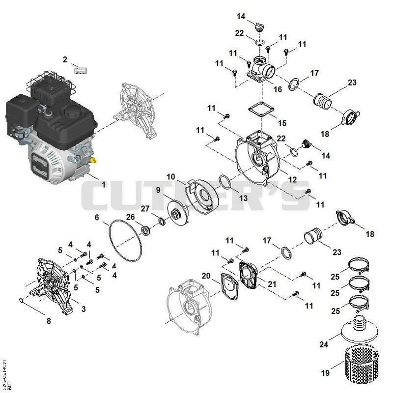 Motor, pump
