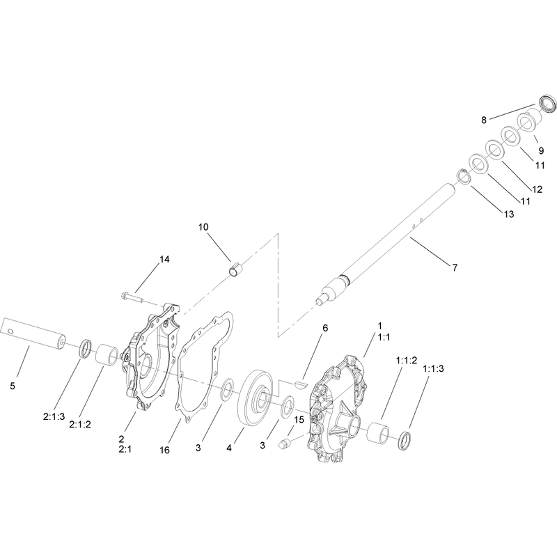 26 Inch Auger Gearcase Assembly No. 108-7328