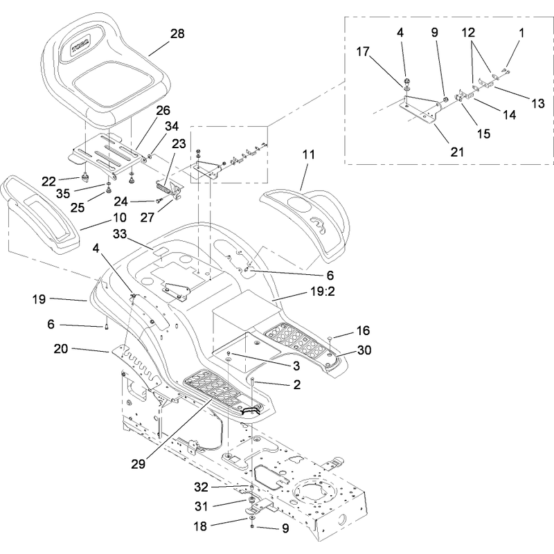 Seat and Fender Assembly