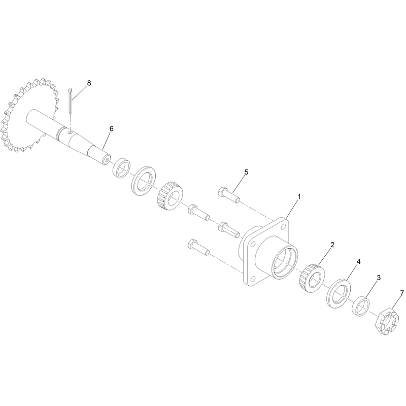 Axle and Bearing Assembly No. 116-9545