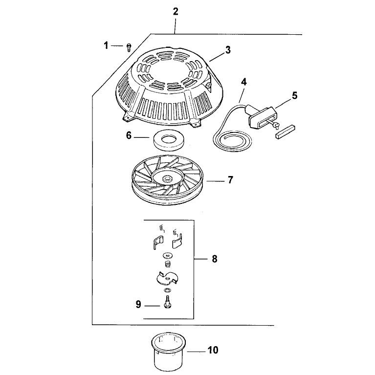 Group 7 Starter Assembly Kohler Model Cv15t-41607