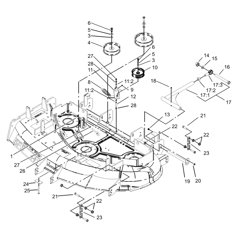 Idler PulleyLift Strut Chain Assembly