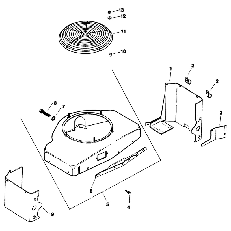Baffle and Shroud Engine Model No Mv16s Type 56519
