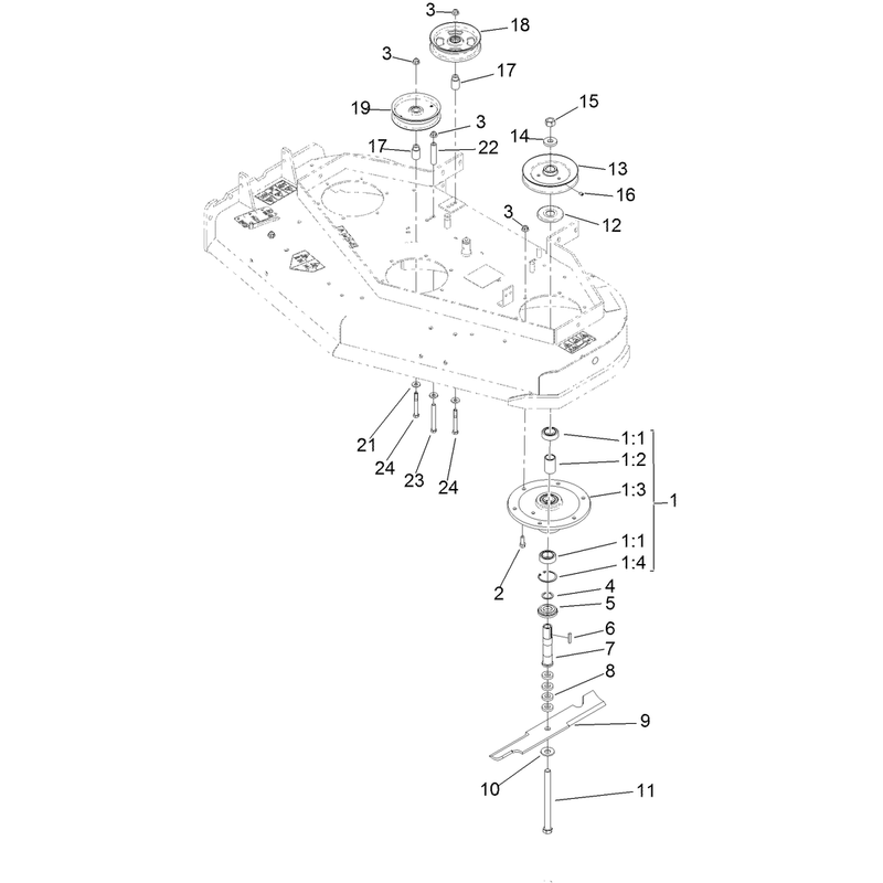 Sheave, Spindle and Blade Assembly