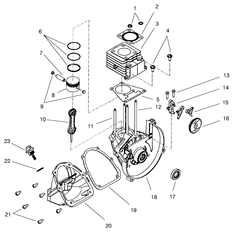 Cylinder And Crankcase Assembly