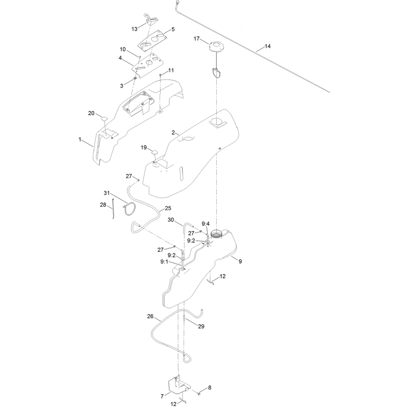 Body Styling and Fuel Tank Assembly