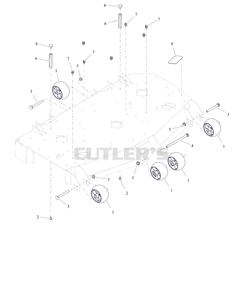 Anti-Scalp Wheels and Deck Stops - 48"