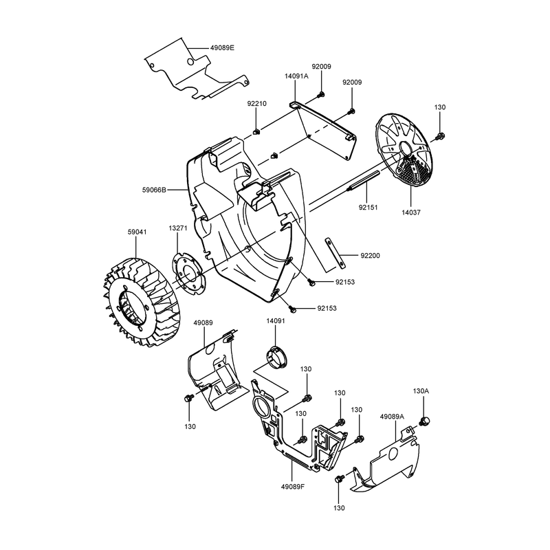 Cooling Equipment Assembly Kawasaki FH721D-CS05 R