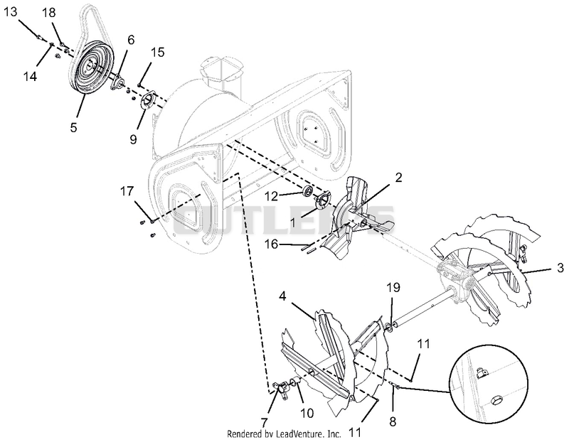 Auger And Impeller - 28"