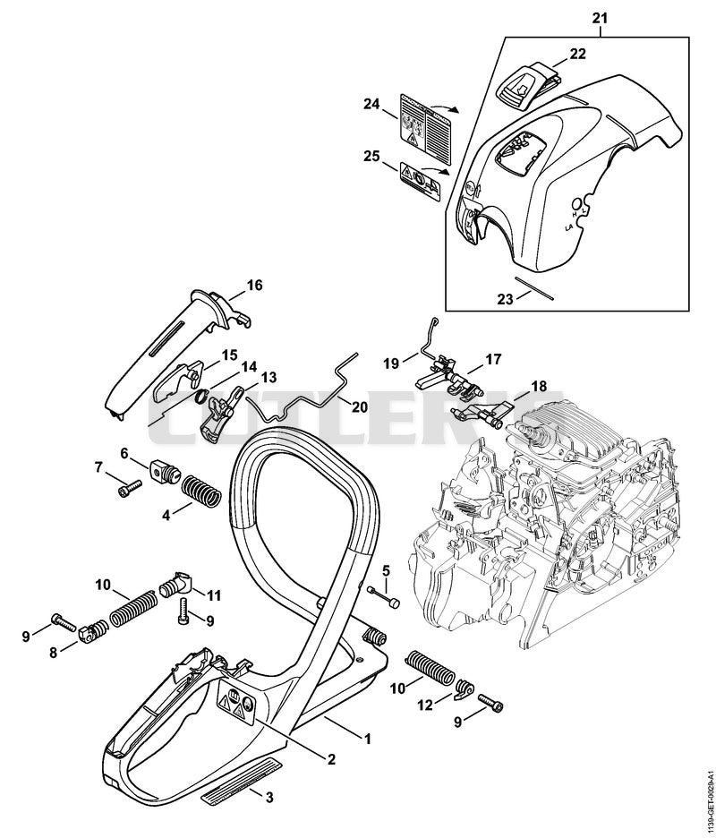 Handle frame, Shroud MS 181