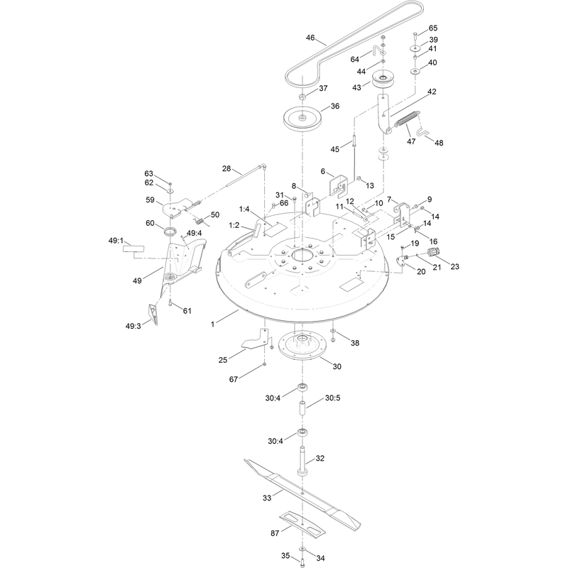 32 Inch Deck Assembly
