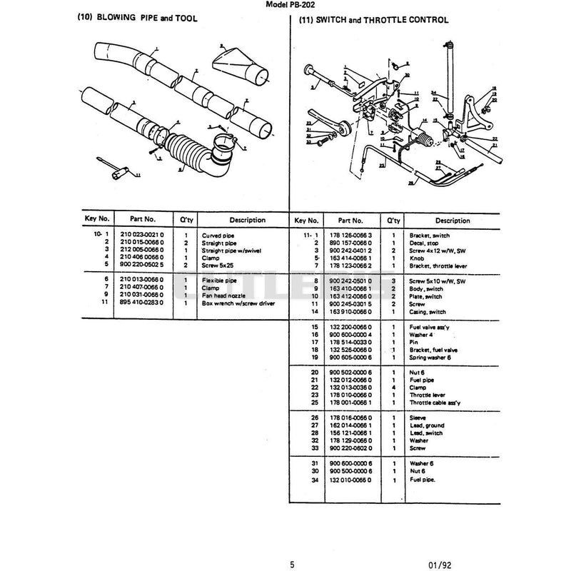 Blowing Pipe And Tool 11 Switch And Throttle Control