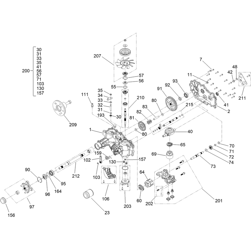 LH Transmission Assembly No 147-0362