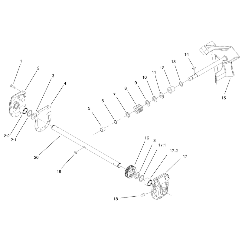 22 Inch Gear Case Assembly No. 37-6962