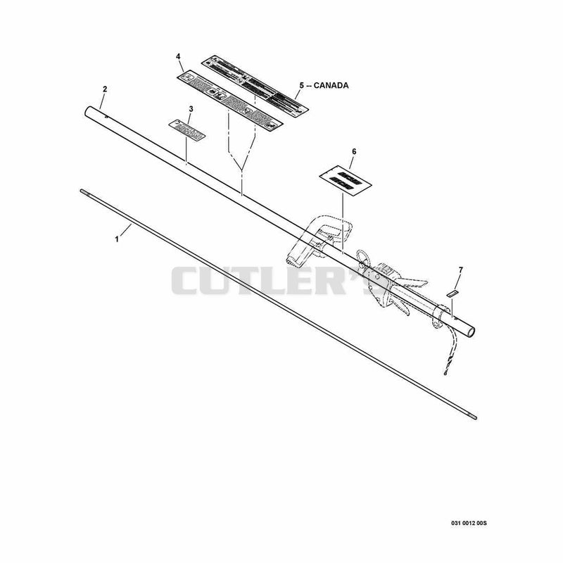 Main Pipe Assembly, Solid Driveshaft