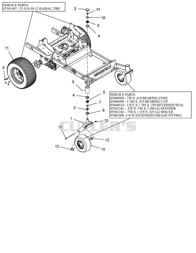 Casters And Tires - 52"