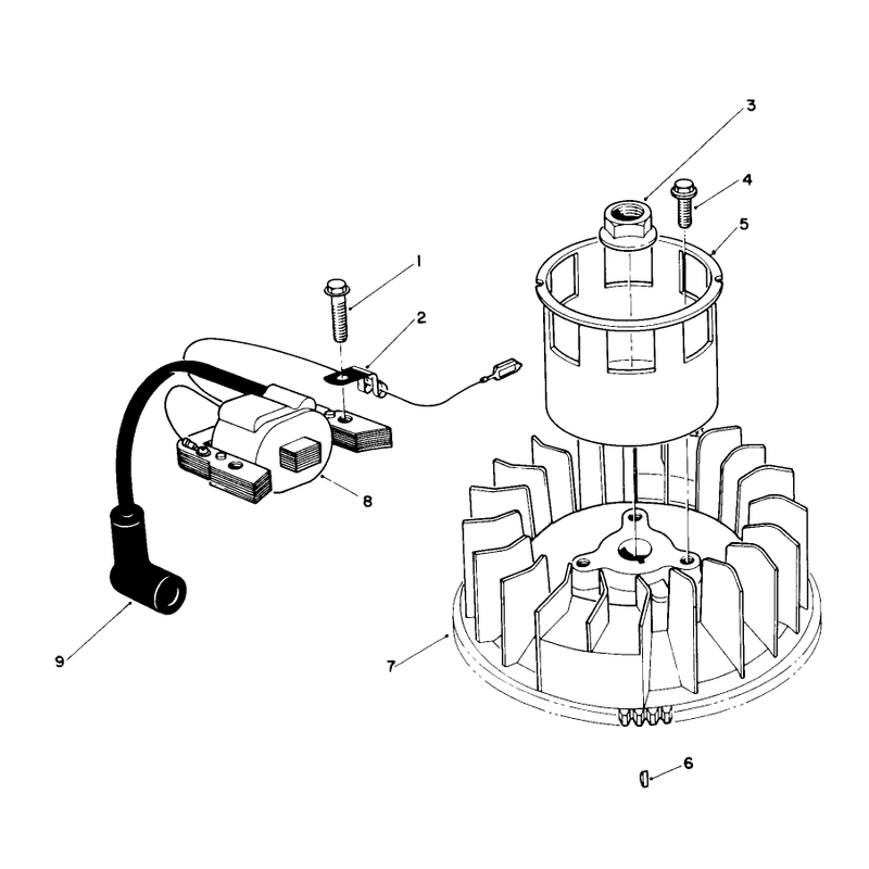 Magneto and Flywheel Assembly Model Vml0-2