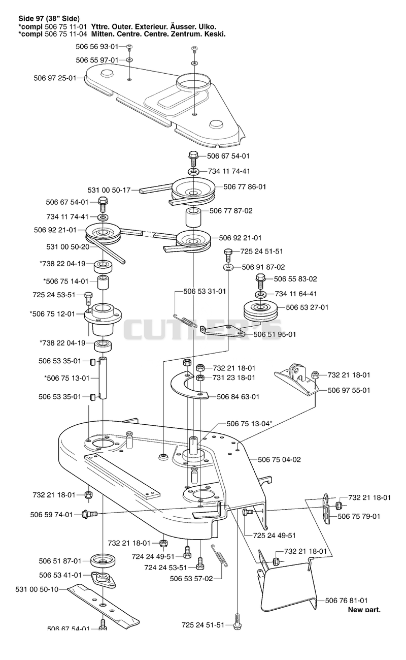 Deck Assy. Side Discharge