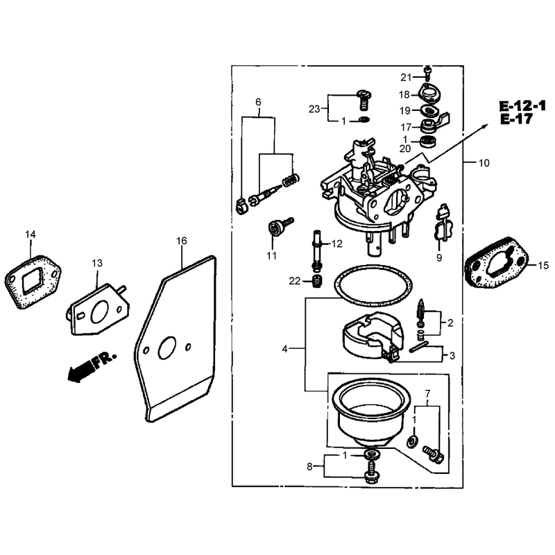 Carburetor Assembly Honda GXV160K1-A1T